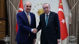 Cumhurbaşkanı Erdoğan, TBMM Başkanı Kurtulmuş’u kabul etti