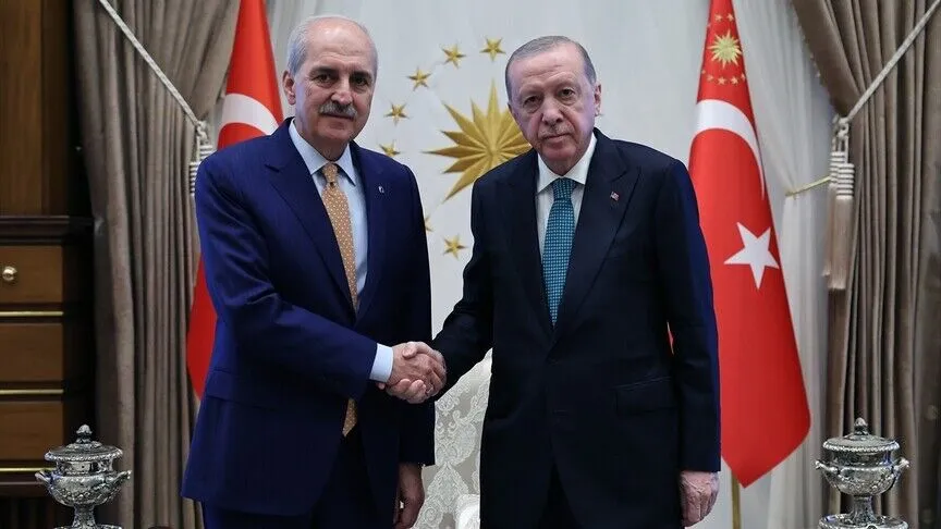 Cumhurbaşkanı Erdoğan, TBMM Başkanı Kurtulmuş’u kabul etti
